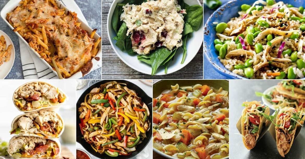 7 Easy Recipes using Shredded Rotisserie Chicken (Quick & Healthy)