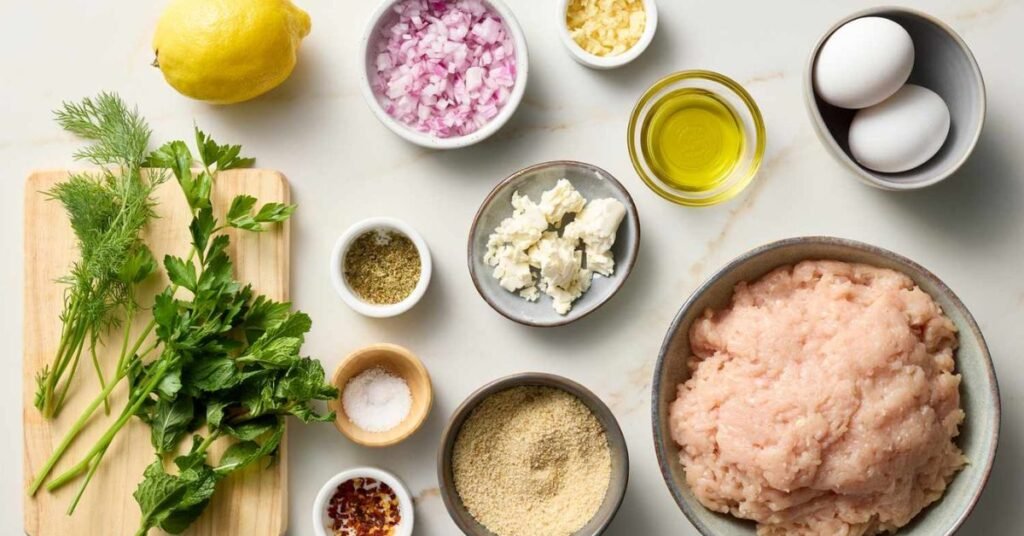 Ingredients for Chicken Meatballs Recipe