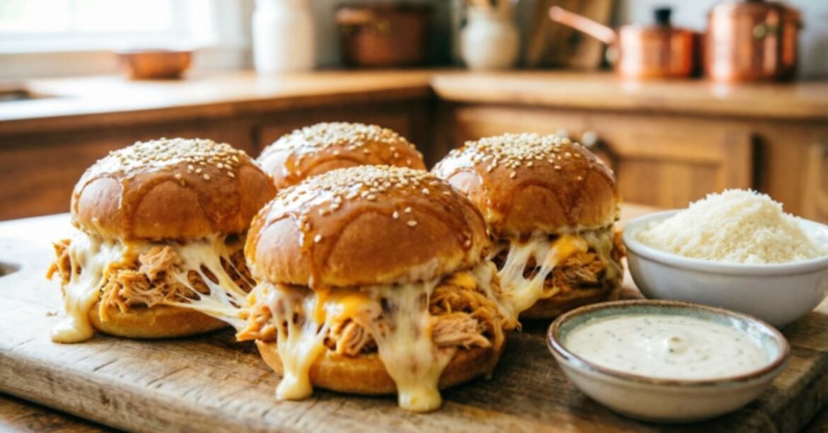 Cheesy Chicken Sliders Recipe