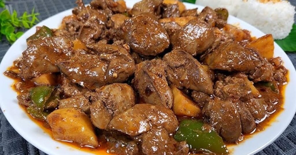 cooked chicken liver with spices